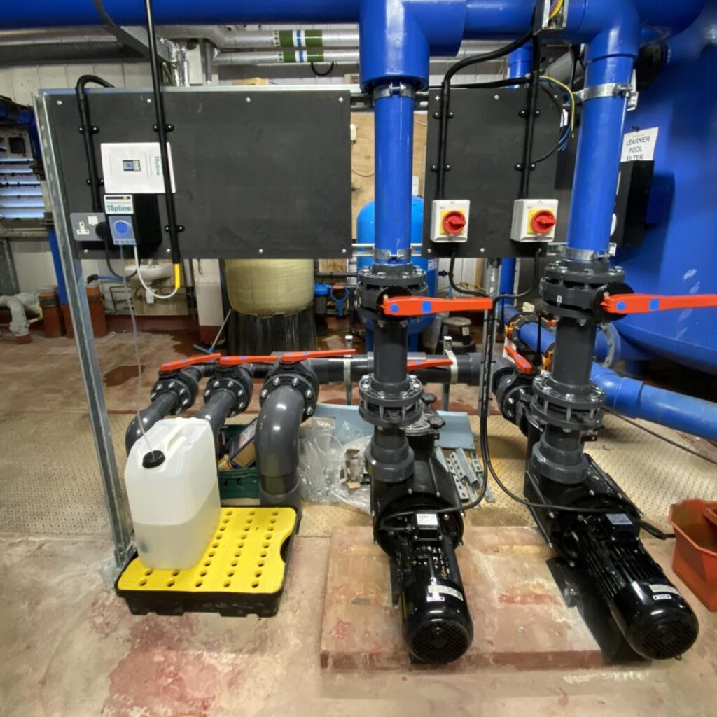 Photo of refurbished pool plant after maintenance